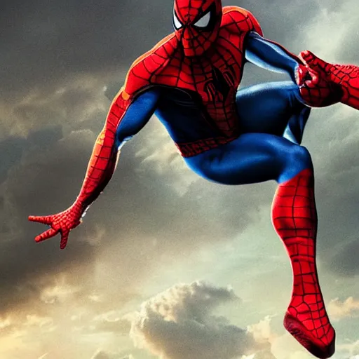 Image similar to dwayne johnson as spiderman