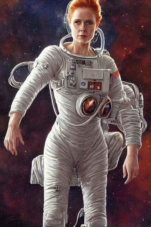 Image similar to alien planet, astronaut Amy Adams as a ruggedly handsome hero, intricate, elegant, highly detailed, centered, digital painting, artstation, concept art, smooth, sharp focus, illustration, art by artgerm and donato giancola and Joseph Christian Leyendecker, WLOP