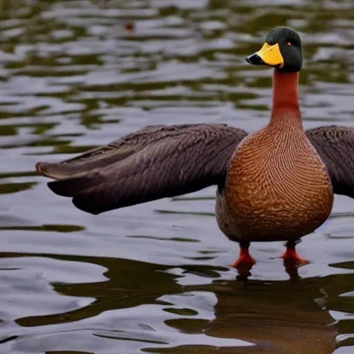 Image similar to duck with wing arms