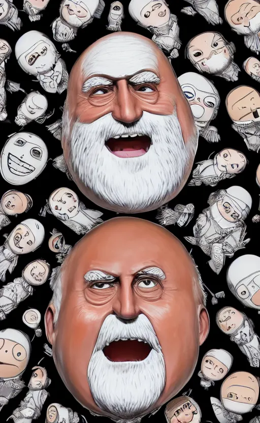 Image similar to portrait of hide the pain harold, accurate and detailed, round face, earnest, stock photo, Nikon 50mm f/1.8G, artgerm, studio ghibli