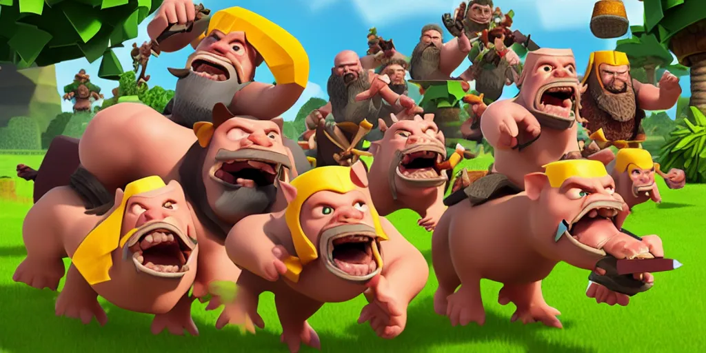 Image similar to hog rider clash of clans