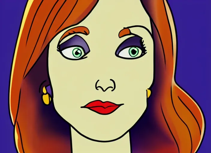 Image similar to dana scully in the style of ninteen seventies disney animation