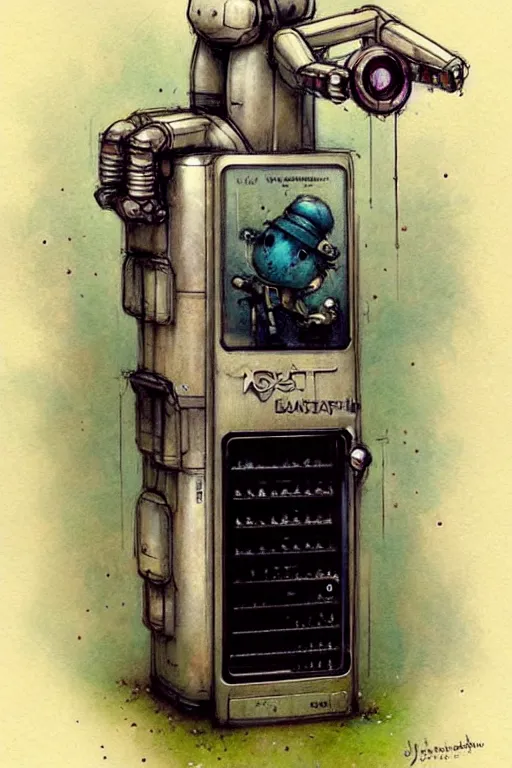 Image similar to ( ( ( ( ( 2 0 2 2 s robot vending machine. muted colors. ) ) ) ) ) by jean - baptiste monge!!!!!!!!!!!!!!!!!!!!!!!!!!!!!!