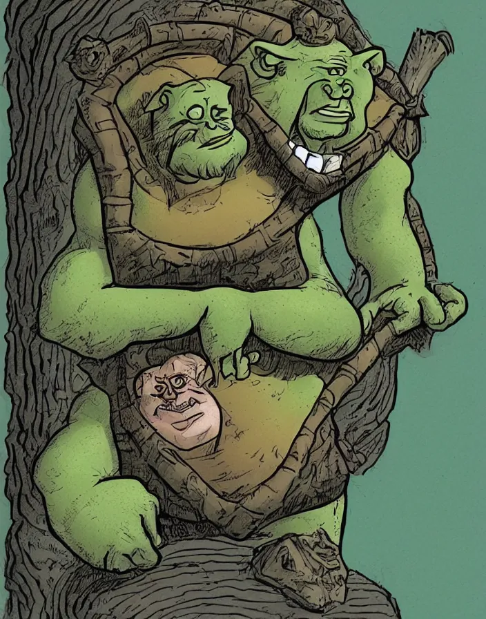 Image similar to cute little ogre, by Tony Diterlizzi