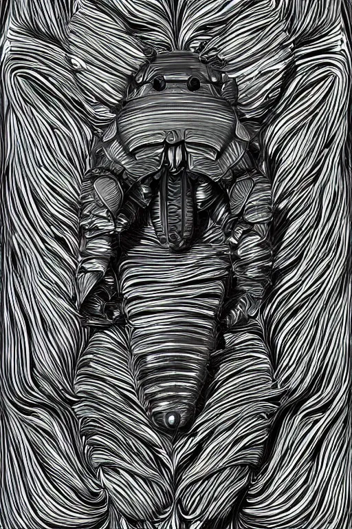 Image similar to isopod, symmetrical, highly detailed, digital art, sharp focus, trending on art station
