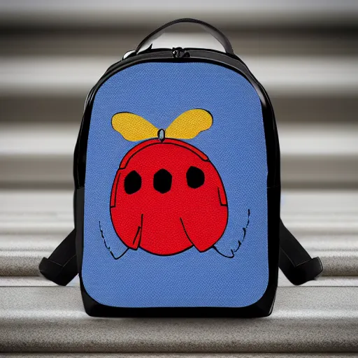 Image similar to product concept photo of a ladybird backpack