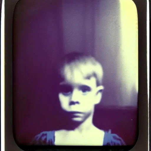 Image similar to creepy and strange polaroid photo