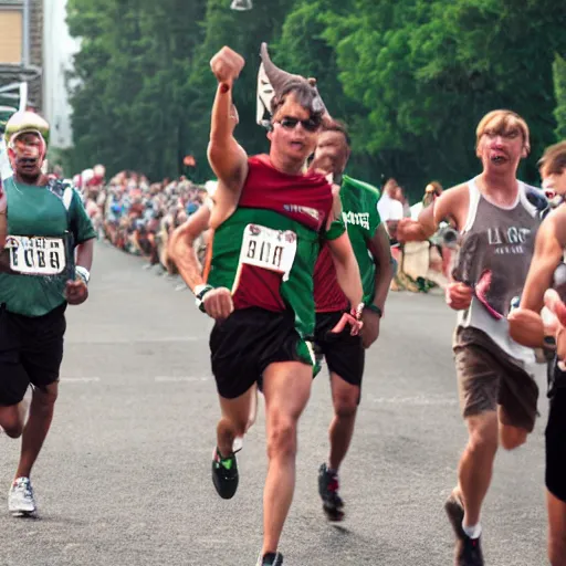 Prompt: sparta guy flying at cow 8k detailed, high quality, sharp focus, detailed face,