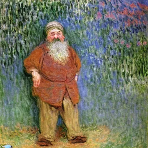 Image similar to Dwarf tries to dodge the intricacies of his sworn enemies in Kafiristan, Claude Monet