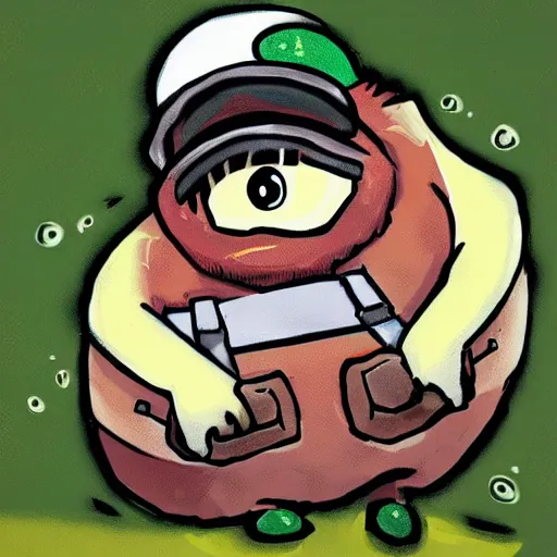 Image similar to small fat pepe the miner