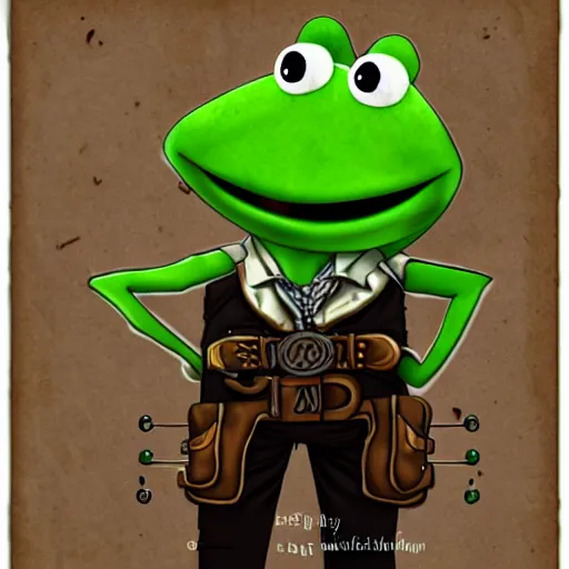 Image similar to steampunk kermit