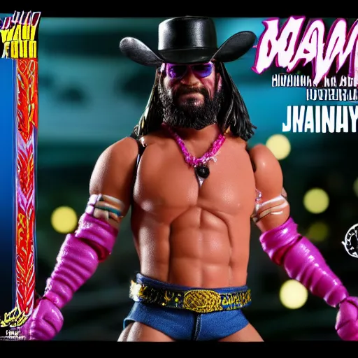 Prompt: macho man randy savage action figure by hot toys. high resolution photo.