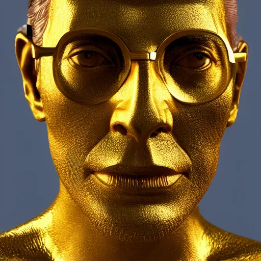 Image similar to hyperrealistic dslr film still of jeff goldblum disguised as gold doubloon, stunning 8 k octane comprehensive 3 d render, inspired by istvan sandorfi & greg rutkowski & unreal engine, perfect symmetry, dim volumetric cinematic lighting, extremely hyper - detailed, incredibly real lifelike attributes & flesh texture, intricate, masterpiece, artstation, stunning