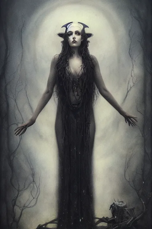 Prompt: the witch by austin osman spare and tom bagshaw