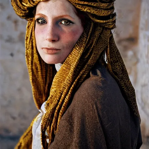 Image similar to Beautiful 19th Century Barbary Coast pirate female models with Ginger hair and Golden hooped earrings photography by Steve McCurry