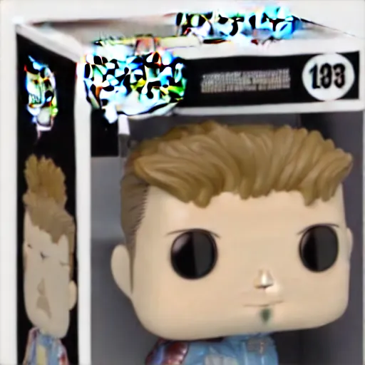 Image similar to a david bowie funko - pop, product shot