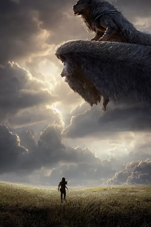 Image similar to The NeverEnding Story, dramatic lighting, cinematic, establishing shot, extremely high detail, foto realistic, cinematic lighting, post processed, concept art, high details, cinematic, 8k resolution, beautiful detailed, photorealistic, digital painting, artstation, concept art, smooth, sharp focus, artstation trending, octane render, unreal engine