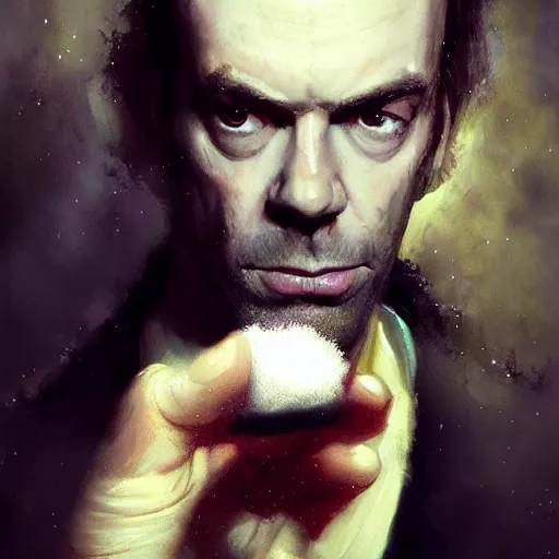 Portrait of Young Hugo Weaving by Greg Rutkowski, Stable Diffusion