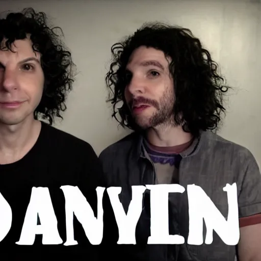 Prompt: a photo of dan avidan and arin hanson in the backrooms, horror, hd, 4 k, soft vignette