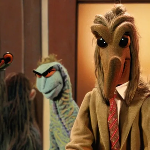 Prompt: jar jar binks in the muppet show