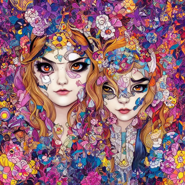 Image similar to DMT City by jeremiah ketner, Martine Johanna and Takashi Murakami, and Sandra Chevrier, digital art