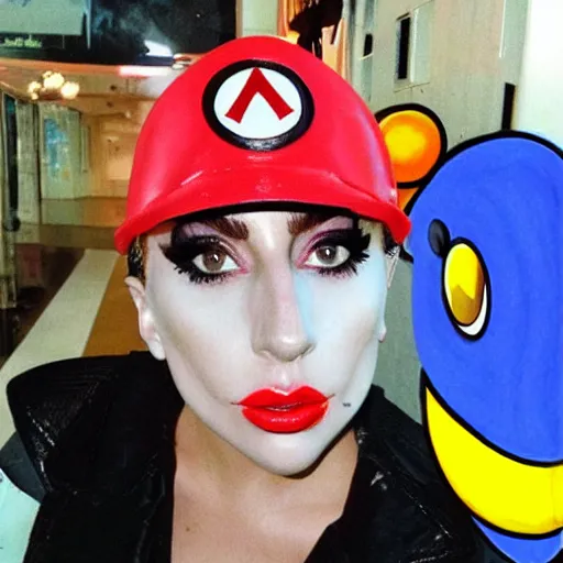 Image similar to lady gaga as super mario