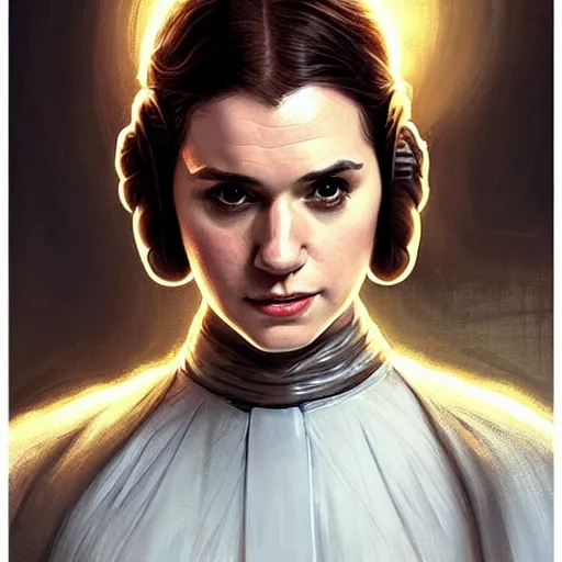 Image similar to henry cavill is princess leia, star wars, henry cavill!!!, fantasy, intricate, elegant, highly detailed, digital painting, artstation, concept art, smooth, sharp focus, illustration, art by artgerm and greg rutkowski and alphonse mucha