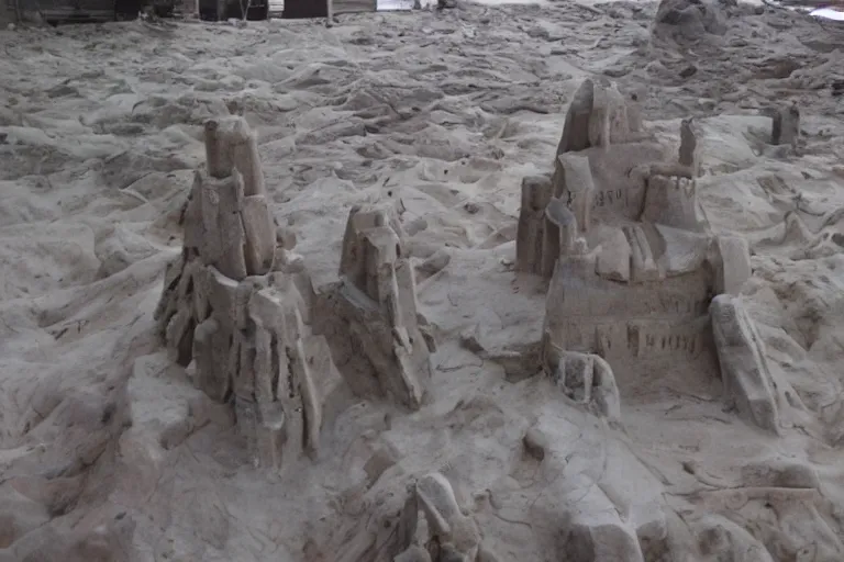 Image similar to a completed sand castle