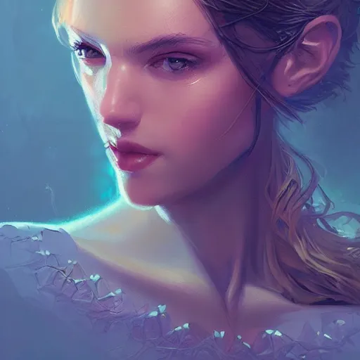 Prompt: Portrait of a beautiful magic woman, character design, fantasy, intricate, cinematic lighting, highly detailed, digital painting, artstation, concept art, smooth, sharp focus, illustration, art by WLOP and Ross Tran