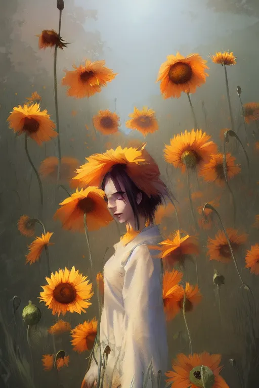 Prompt: beautiful digital matte pastel paint sunflowers poppies chillwave greg rutkowski artstation