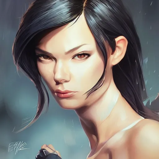 Prompt: portrait of eva zu beck, smooth, sharp focus, graphic novel, art by artgerm and greg rutkowski and pepe larraz,