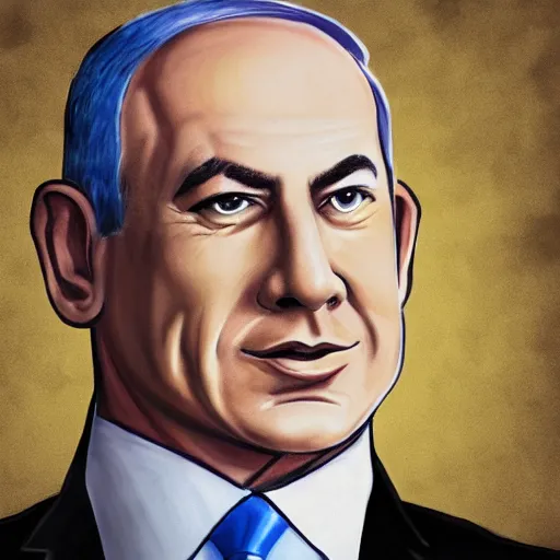 Image similar to a portrait of benjamin netanyahu as a superhero, relistic, 1 0 0 mm