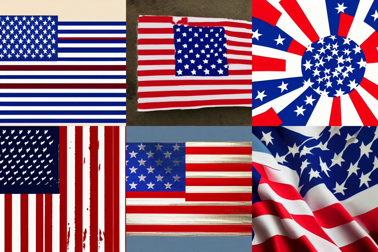 Prompt: a new design for the flag of the usa