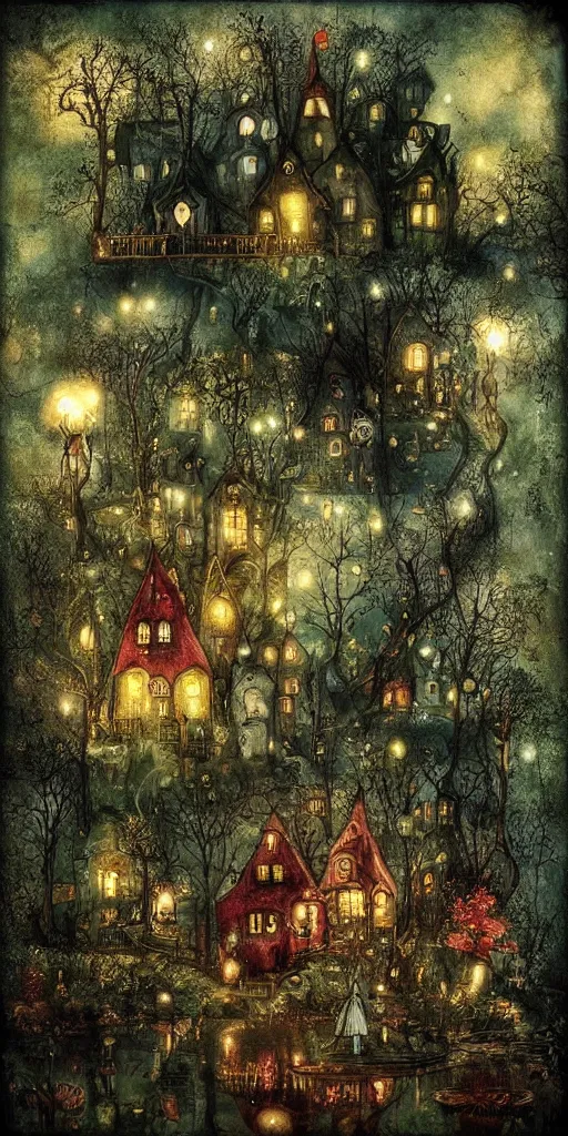 Image similar to a fairytale scene by alexander jansson