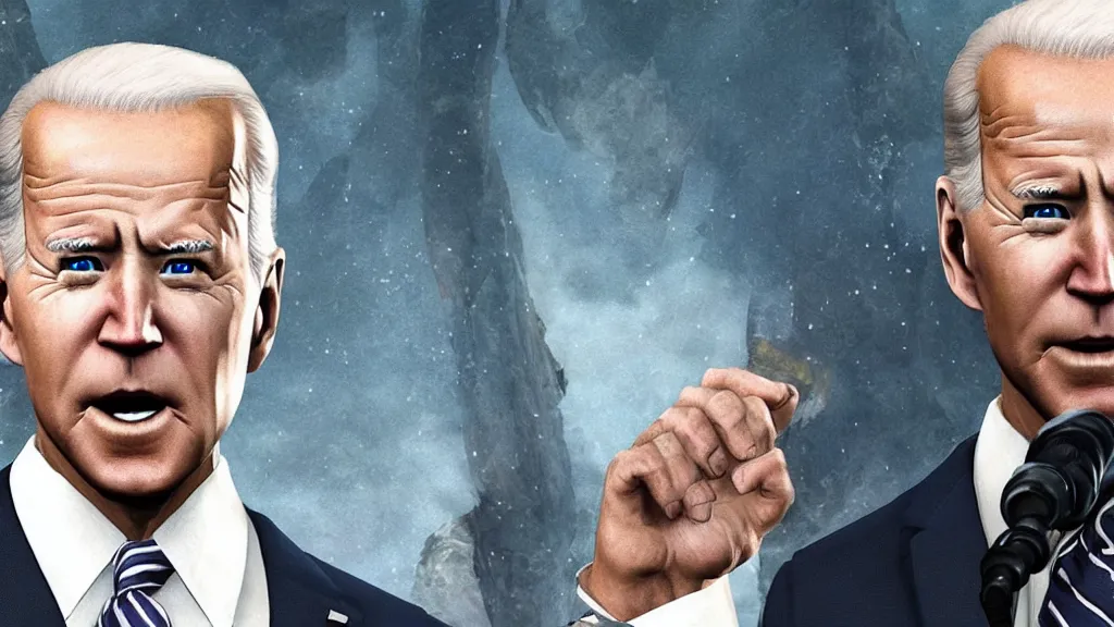 Prompt: screenshot of Joe Biden as a Skyrim NPC