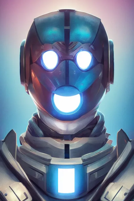 Image similar to epic mask helmet robot ninja portrait stylized as fornite style game design fanart by concept artist gervasio canda, behance hd by jesper ejsing, by rhads, makoto shinkai and lois van baarle, ilya kuvshinov, rossdraws global illumination radiating a glowing aura global illumination ray tracing hdr render in unreal engine 5