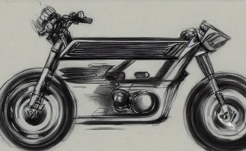 PUSHING MOTORCYCLE WITH THE FRONT WHEEL - SPEED DRAWING #RENATOGARCIA 