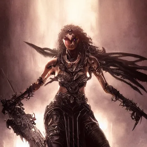 JEStockArt - Supernatural - Shadow Warrior Woman With Dark