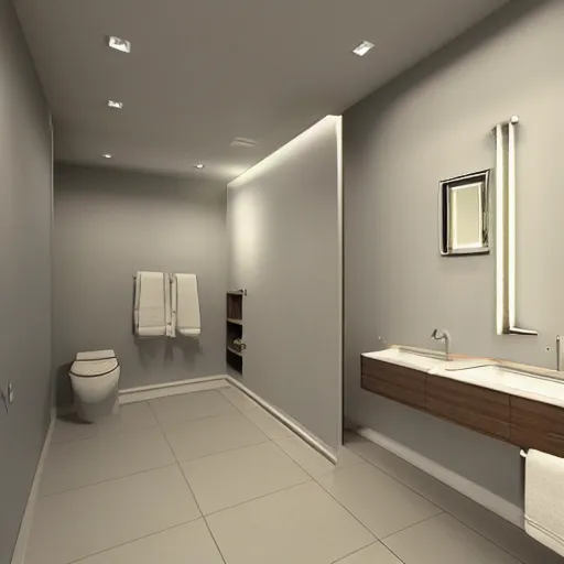Prompt: interior design of a washroom, photorealist, 4 k
