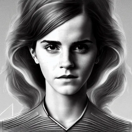 Prompt: beautiful detailed picture of emma watson as a star fleet officer from star trek next generation, radiant light, art nouveau, intricate, elegant, highly detailed, symmetrical face, my rendition, digital painting, artstation, concept art, smooth, sharp focus, illustration, art by artgerm and greg rutkowski and alphonse mucha