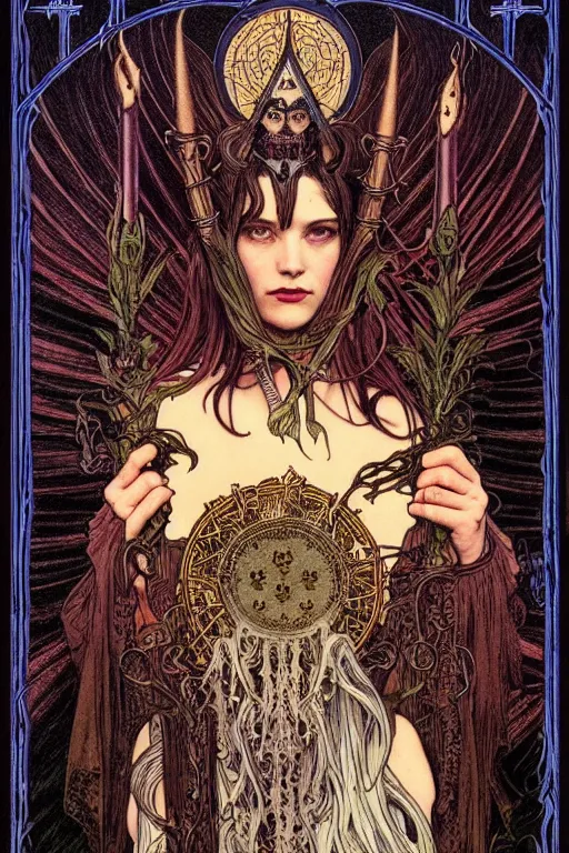 Image similar to dark fantasy, tarot card of the band lankum!!!!!, dark surrealist , fantasy, intricate, elegant, highly detailed, digital painting, artstation, concept art, smooth, sharp focus, illustration, art by Jim Fitzpatrick and greg rutkowski and alphonse mucha