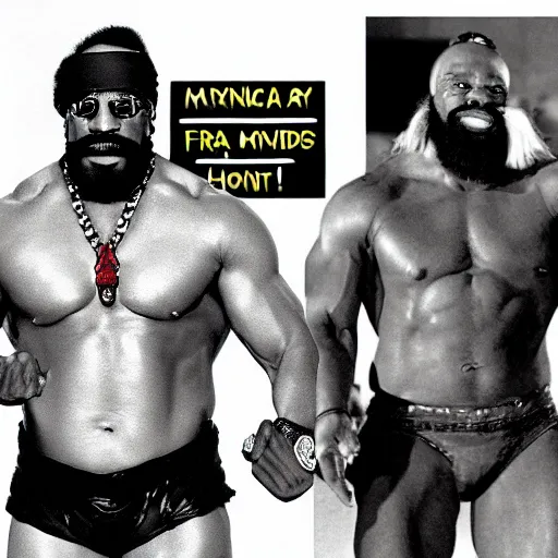 Image similar to hulk hogan mr. t wrestlemania