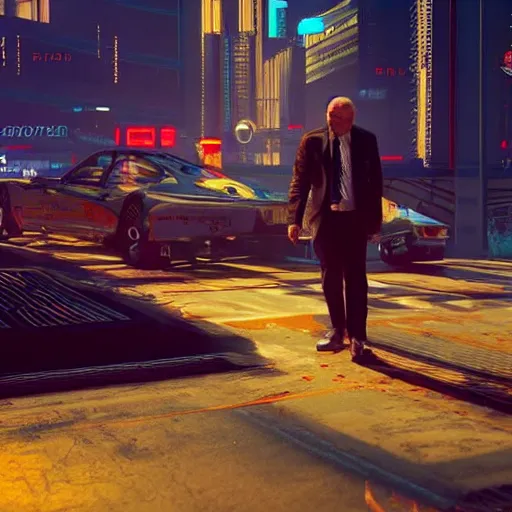 Image similar to john paul ii in cyberpunk 2 0 7 7, unreal engine