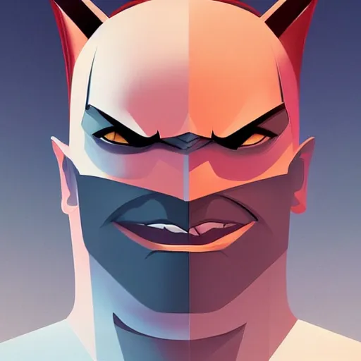 Image similar to face icon stylized minimalist batman : the animated series, loftis, cory behance hd by jesper ejsing, by rhads, makoto shinkai and lois van baarle, ilya kuvshinov, rossdraws global illumination