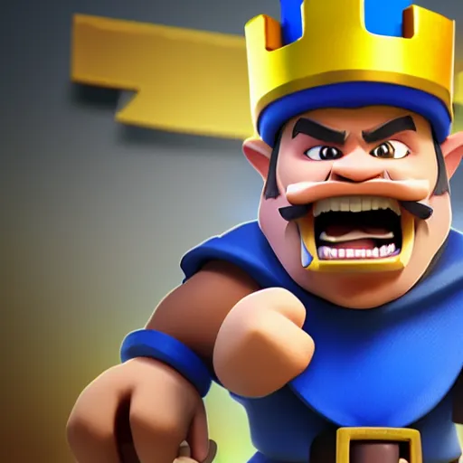 the king from clash royale in real life, realistic,, Stable Diffusion