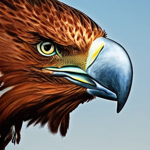 Prompt: a morph between an eagle and a buffalo, photography, award - winning, 4 k