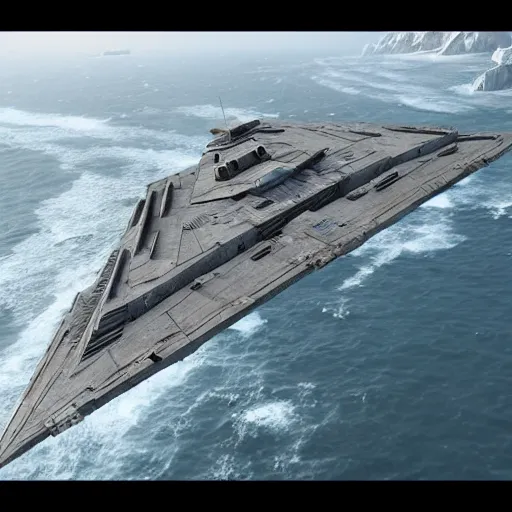 Image similar to star wars star destroyer realistic, unreal engine 5, cinematic