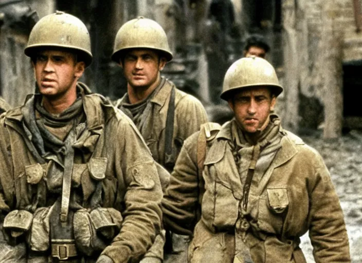 Image similar to scene from mupet save private ryan