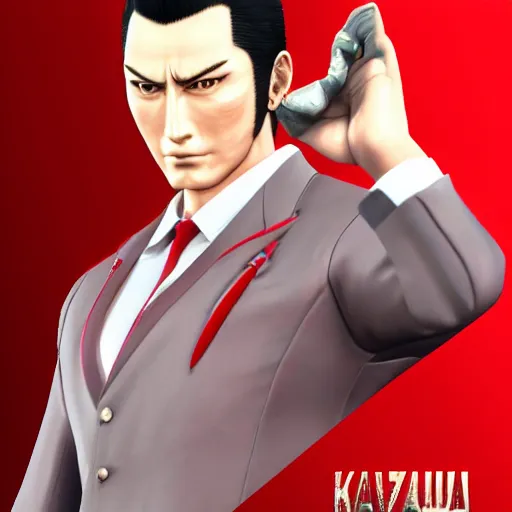 Prompt: Kazuma Kiryu portrait