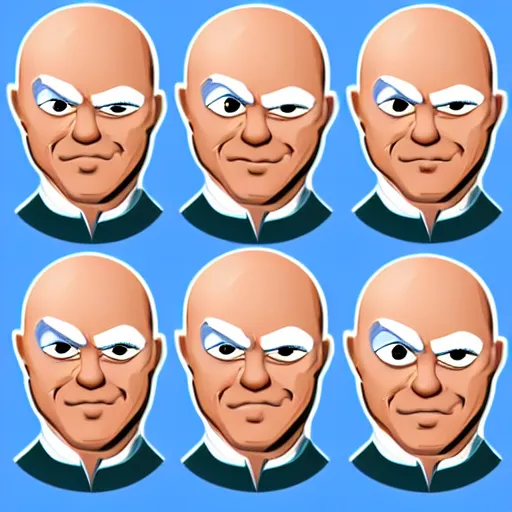 Image similar to mr. clean, various art styles